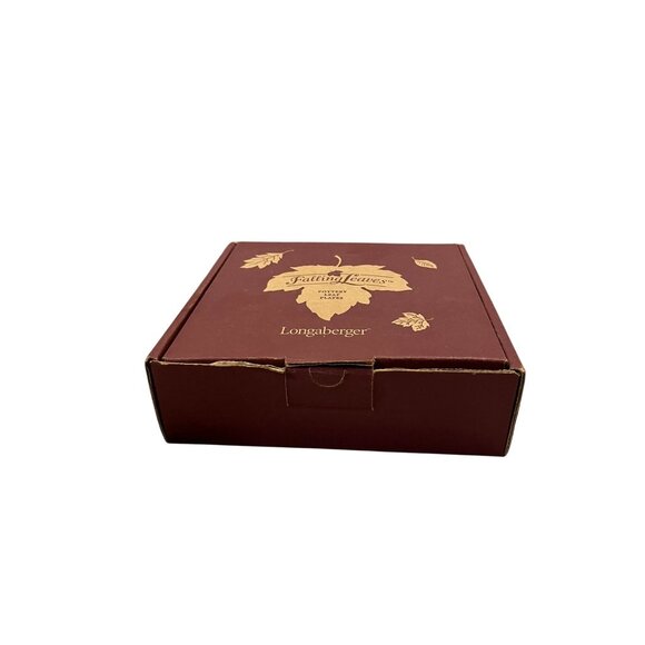 Longaberger Falling Leaves Pottery Plates Set of 4 Autumn Colors 6.75” Used - Picture 7 of 14